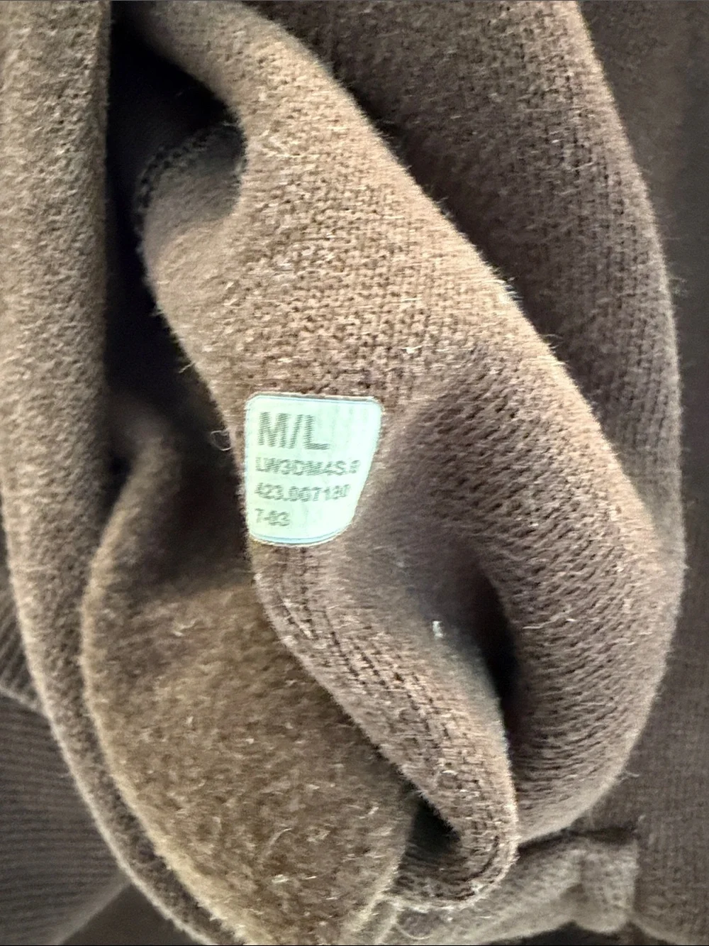Lululemon Scuba Oversized Half Zip Hoodie in brown. Size M/L